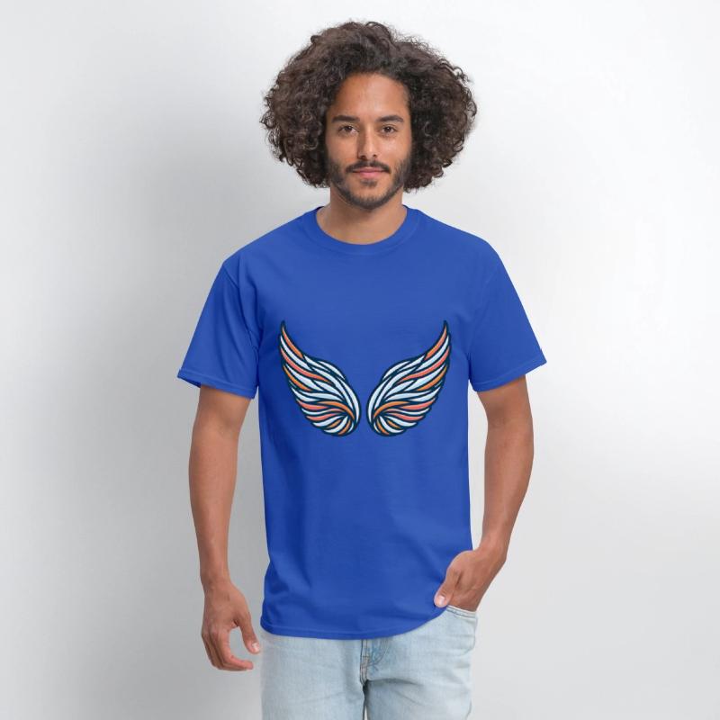 Vibrant Angel Wings With Bold Colors