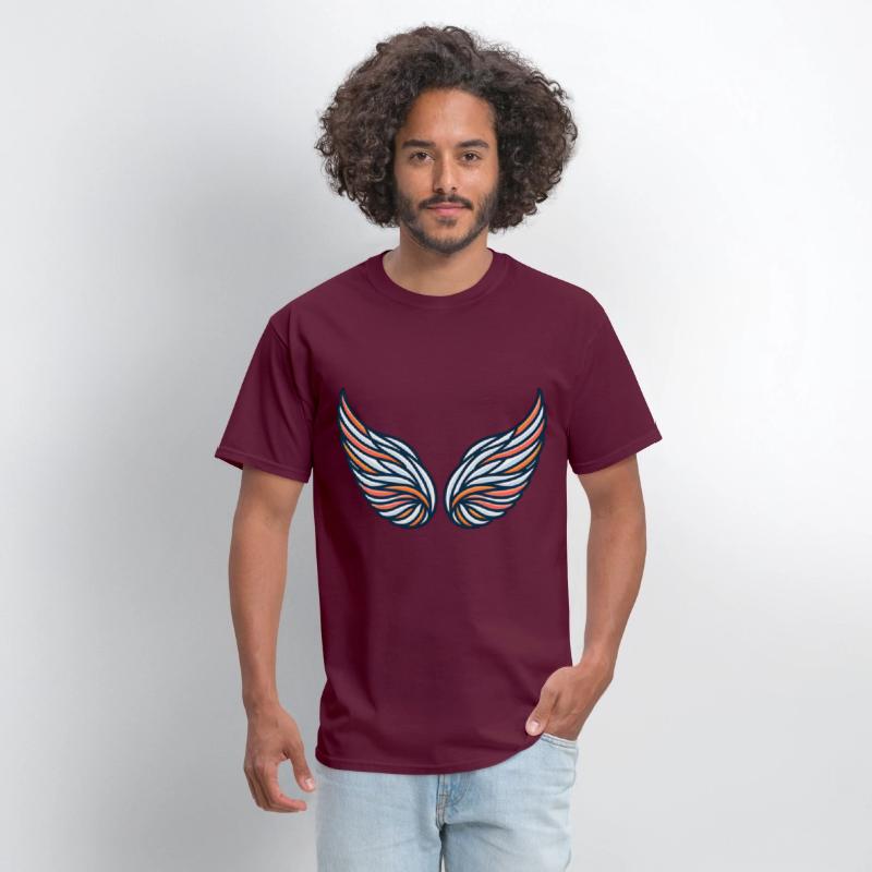 Vibrant Angel Wings With Bold Colors