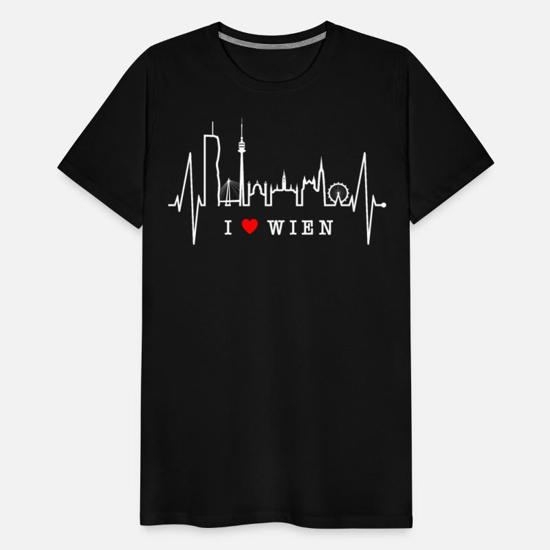 Vienna Skyline Heartbeat Austria Heart I Love Wien