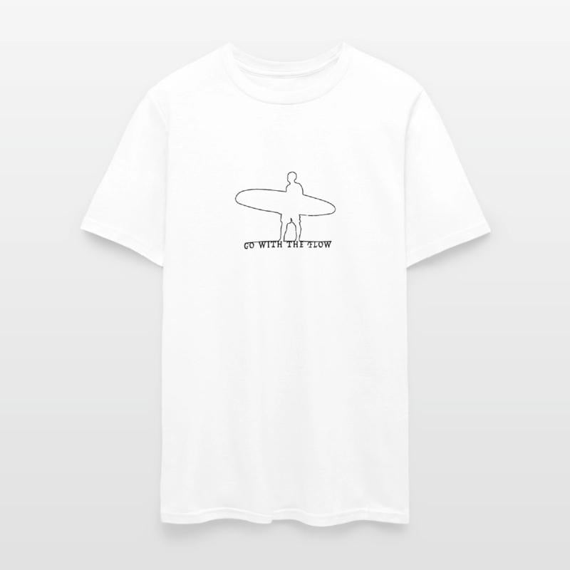 Vintage Surf Board Surfer Surfing With The Flow