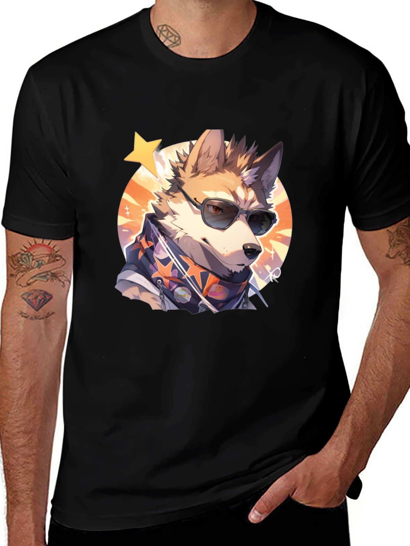 Cool Cartoon Dog T-Shirt