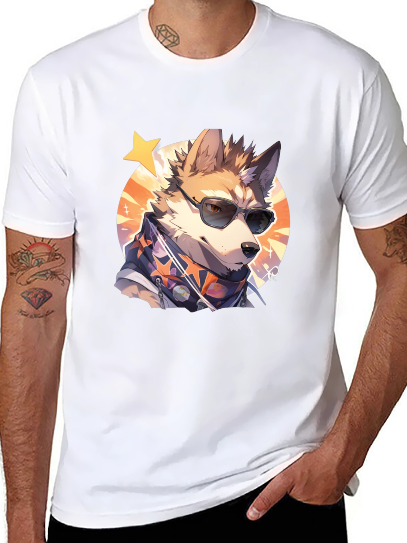 Cool Cartoon Dog T-Shirt