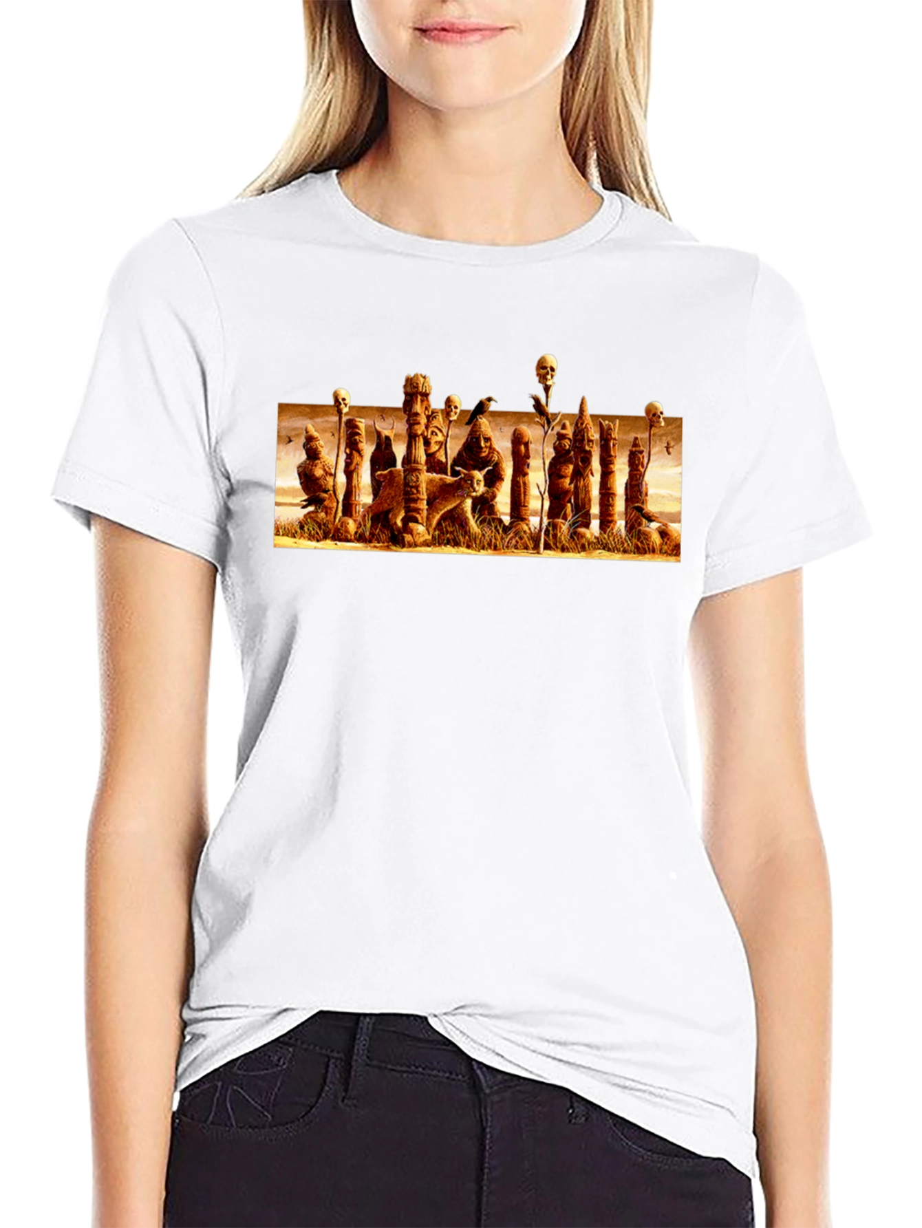 Eerie Totem Black T-Shirt