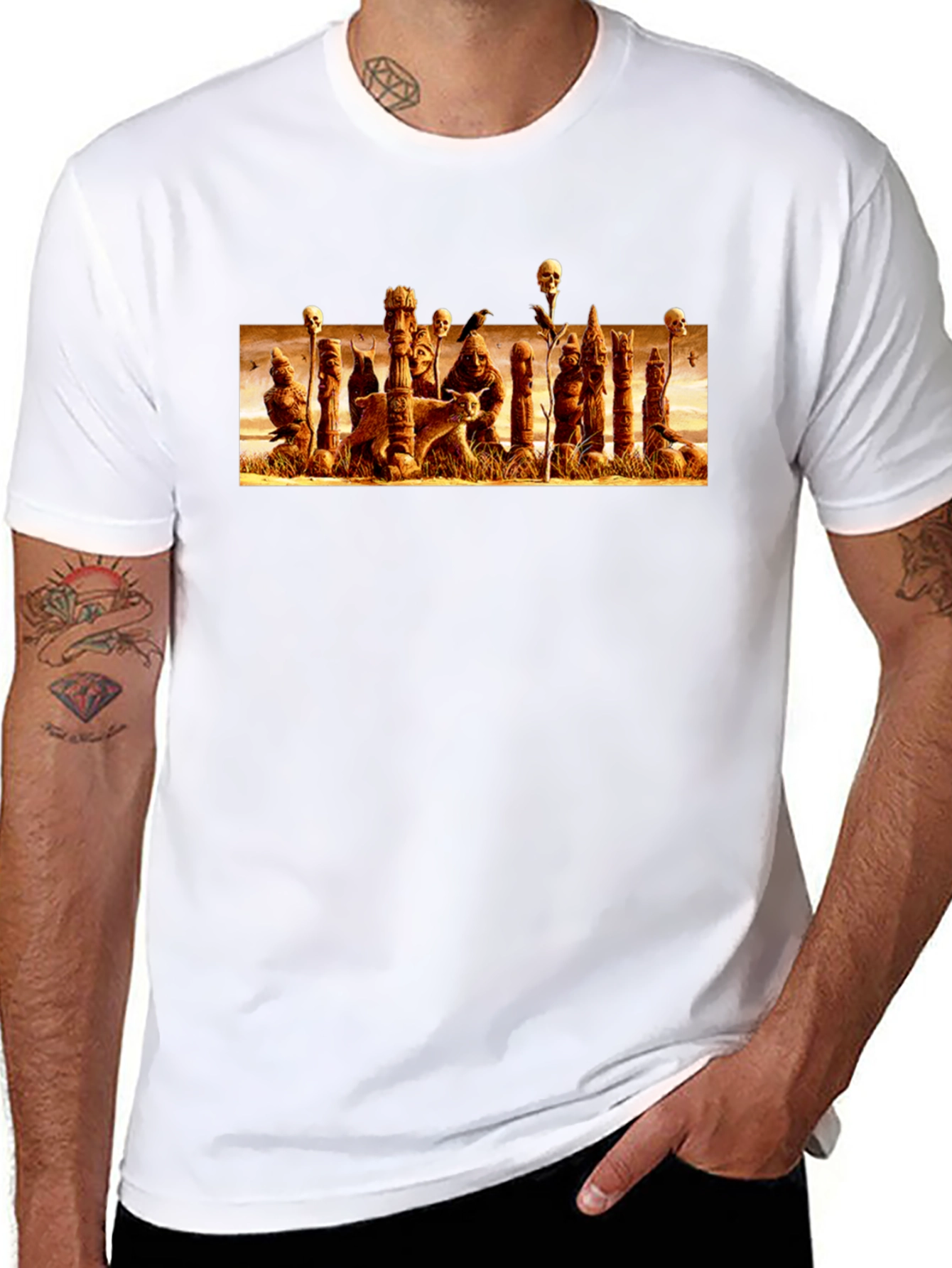 Eerie Totem Black T-Shirt