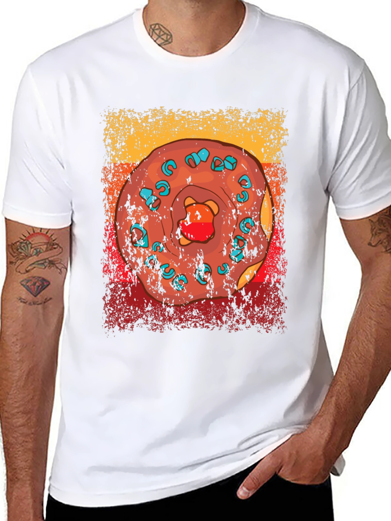 Donut Bear Graphic T-Shirt - Casual Style