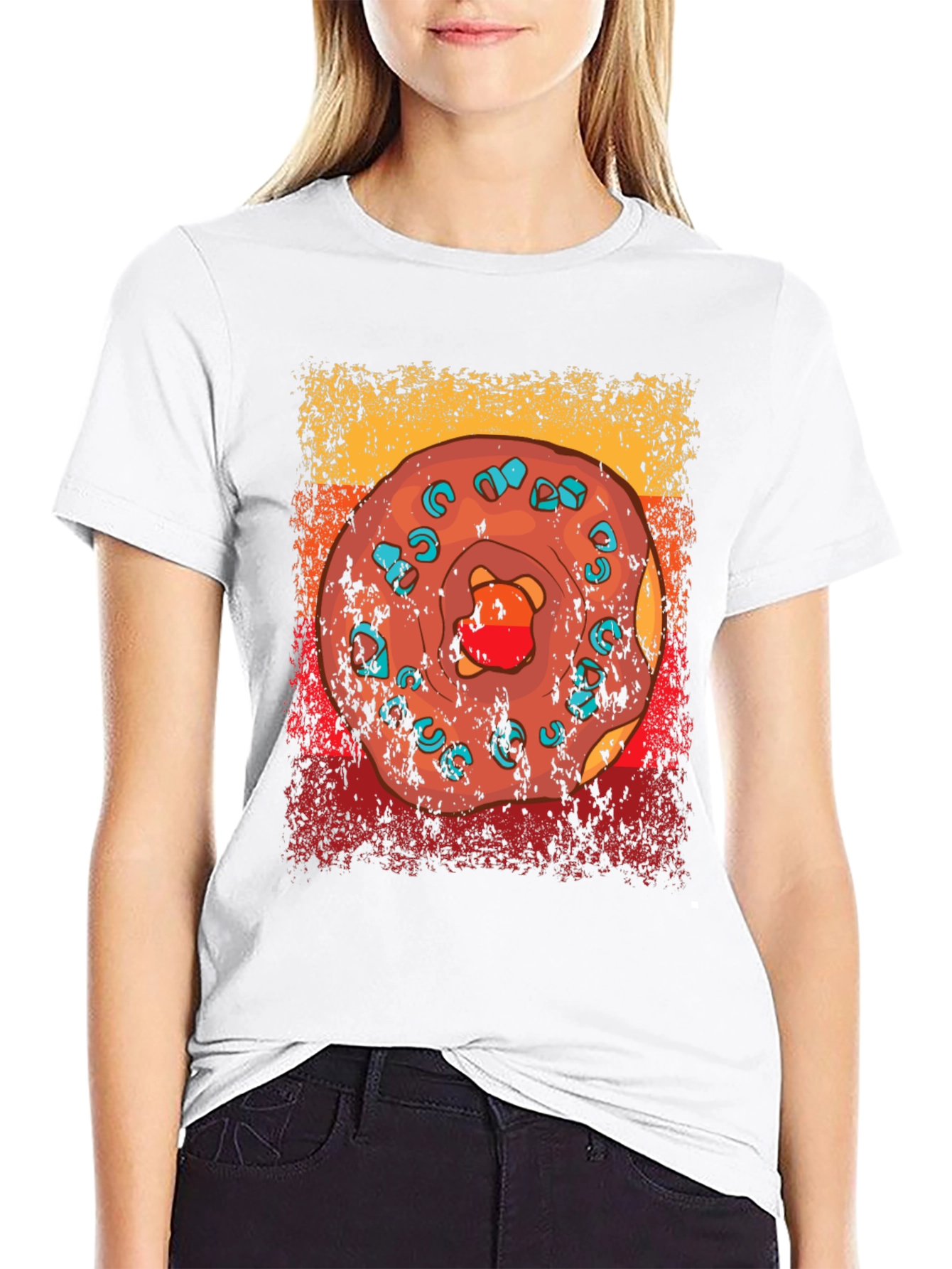 Donut Bear Graphic T-Shirt - Casual Style
