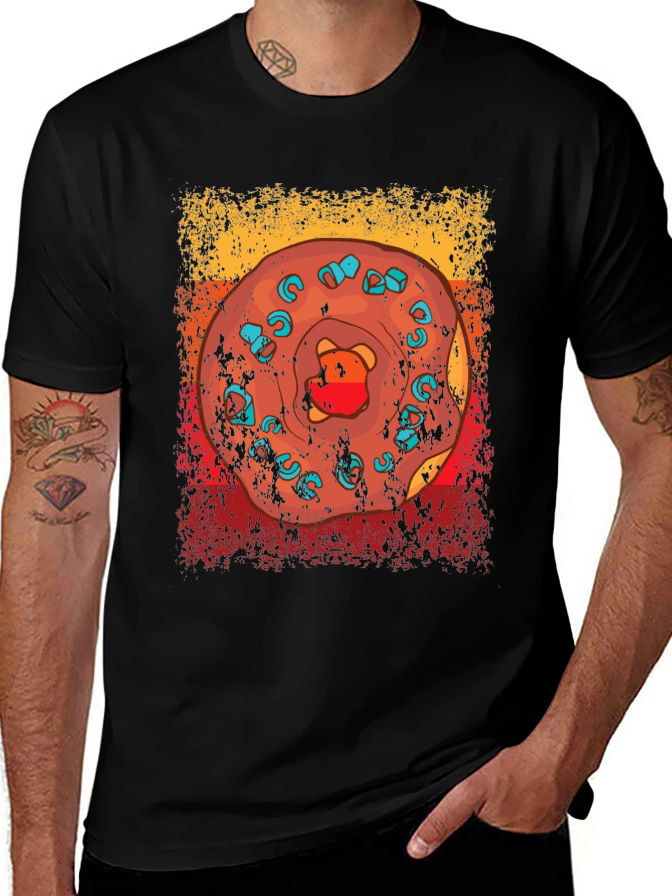 Donut Bear Graphic T-Shirt - Casual Style