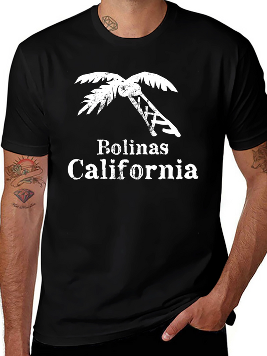 Bolinas California T-Shirt - Palm Tree Design