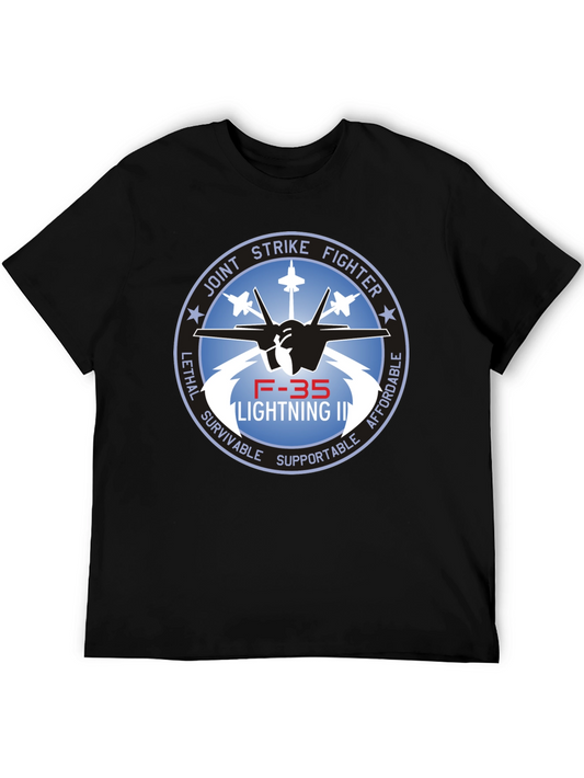F-35 Lightning II Joint Strike Fighter Black T-Shirt
