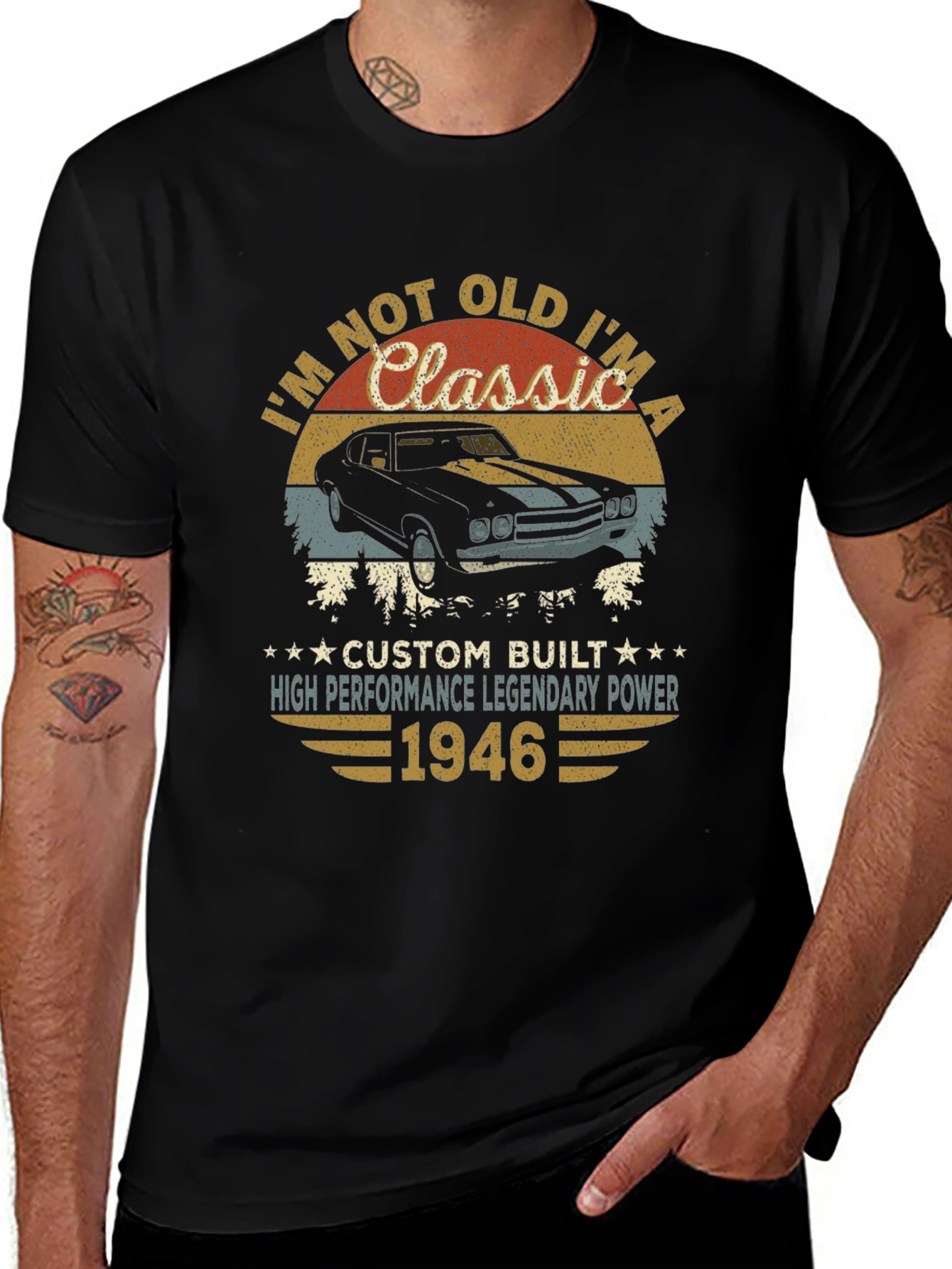 Classic Car 1946 Birthday T-Shirt