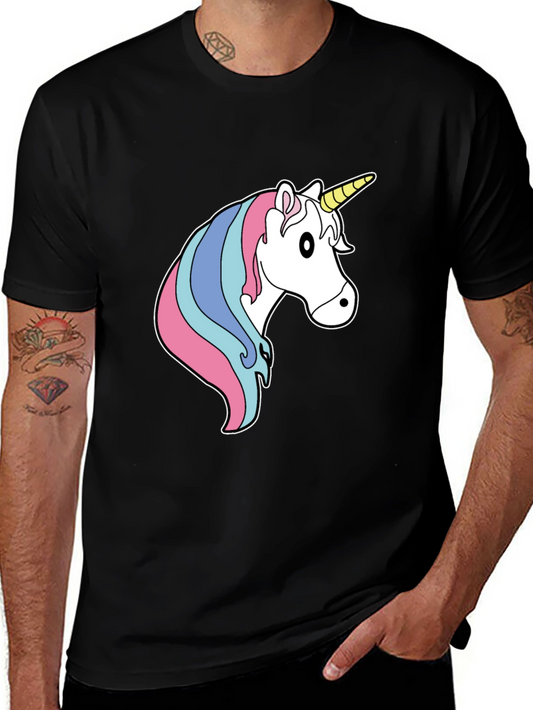 Unicorn Graphic Tee - Black Cotton Blend