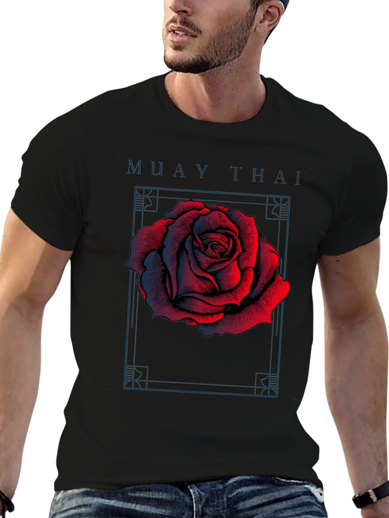 Muay Thai Rose Graphic T-Shirt