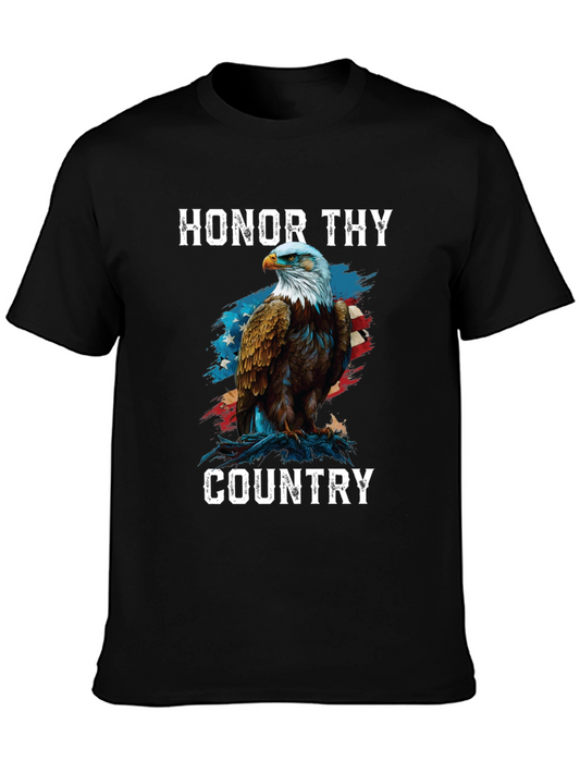Honor Thy Country Eagle Graphic T-Shirt