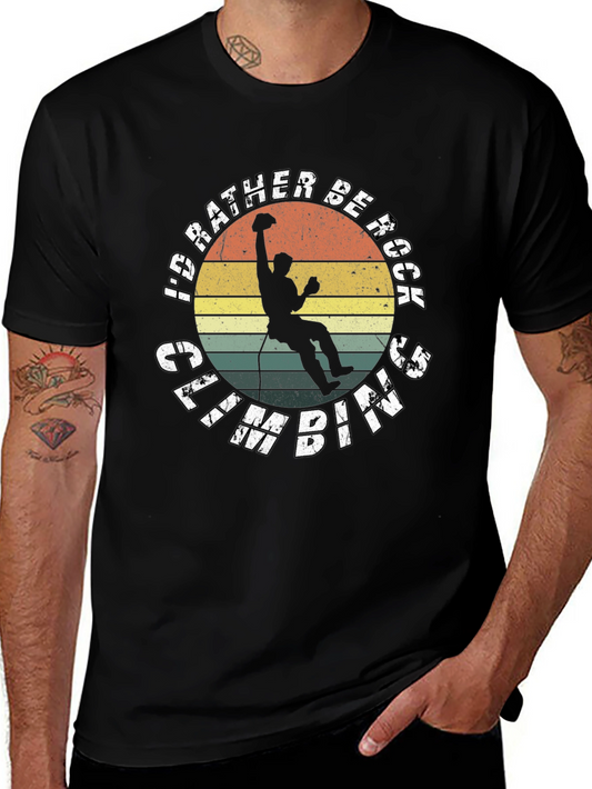 Rock Climbing Enthusiast Graphic T-Shirt