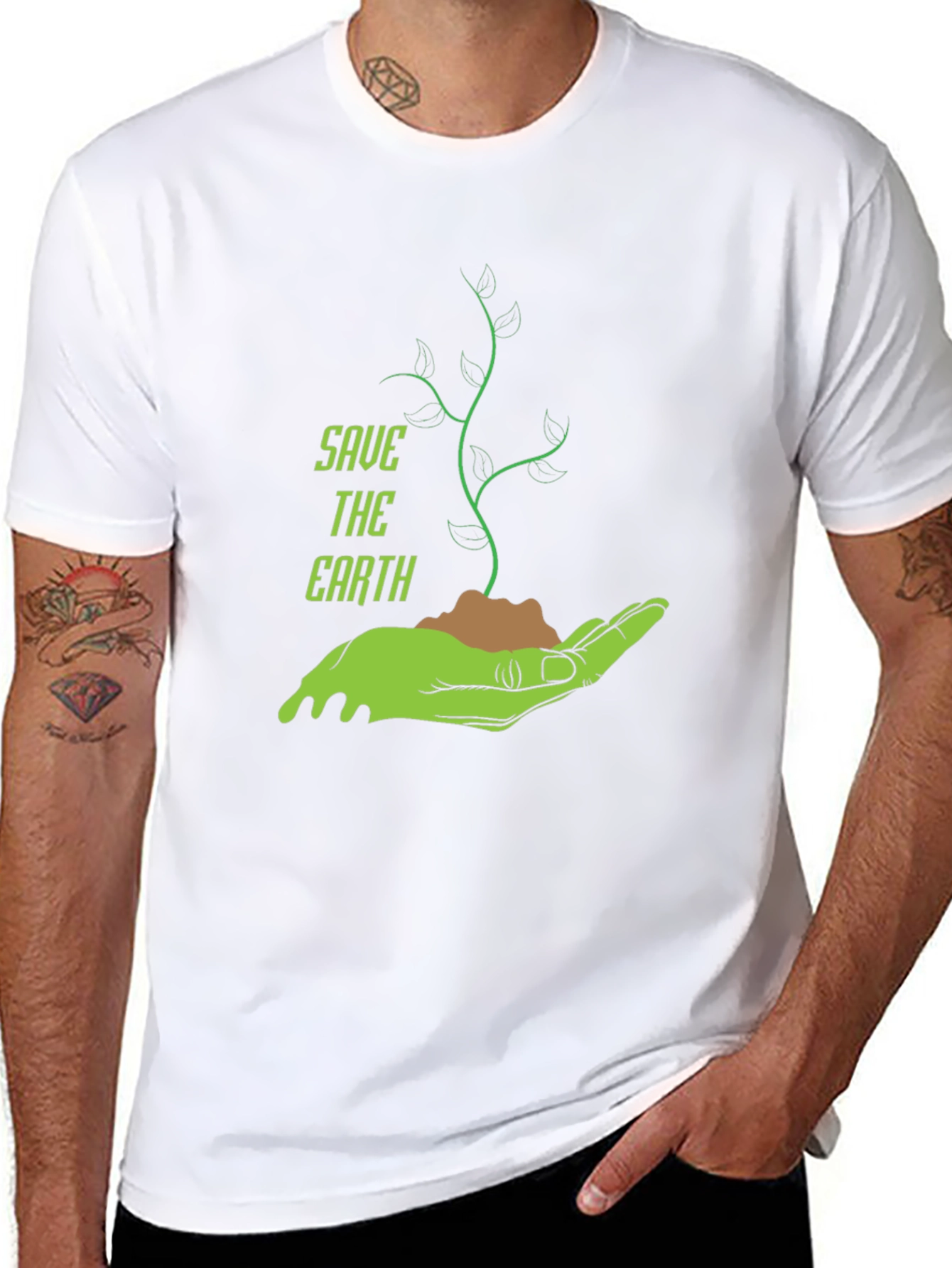 Save the Earth Graphic T-Shirt - Black