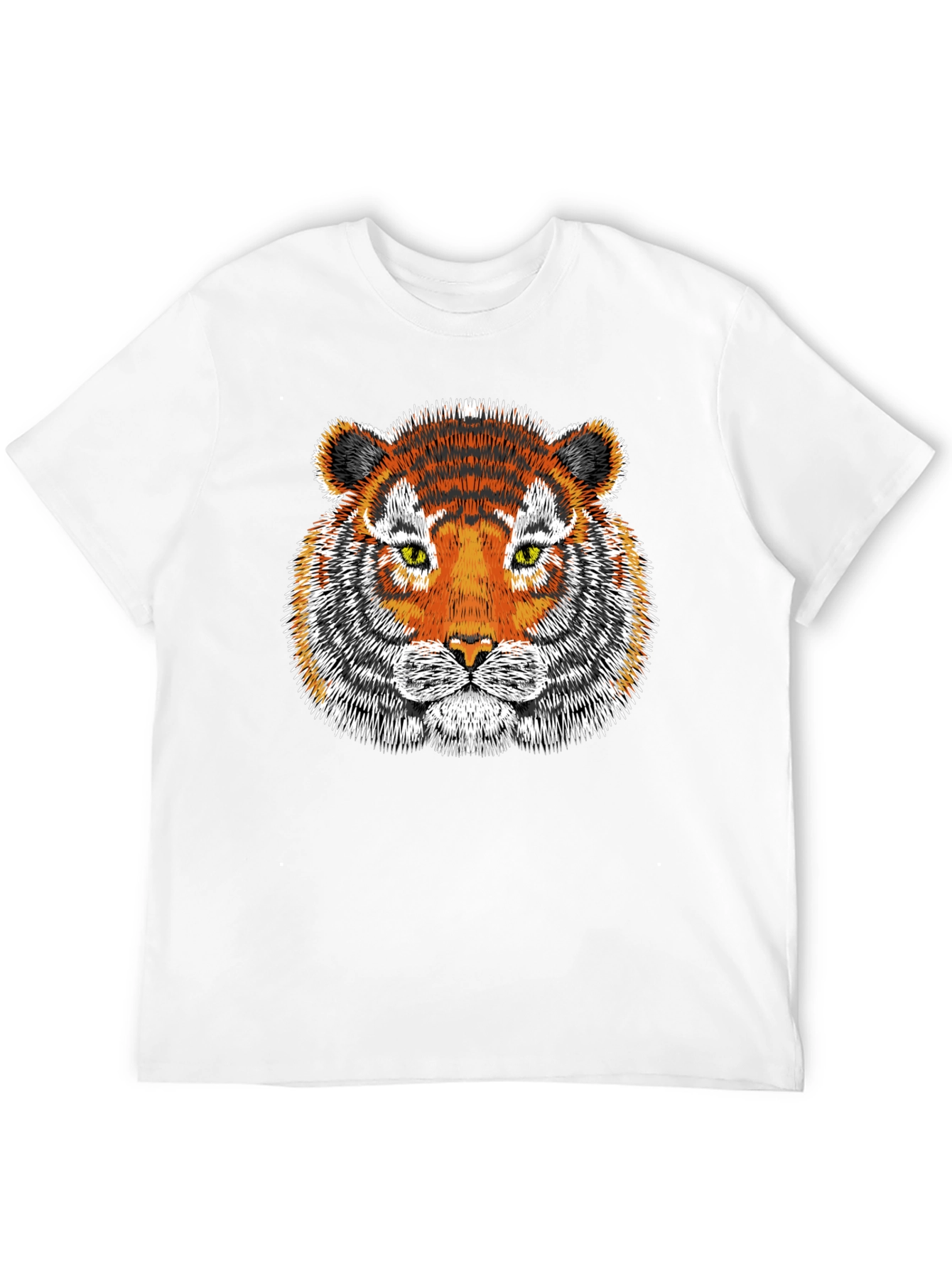 Tiger Graphic Tee - Black Cotton T-Shirt