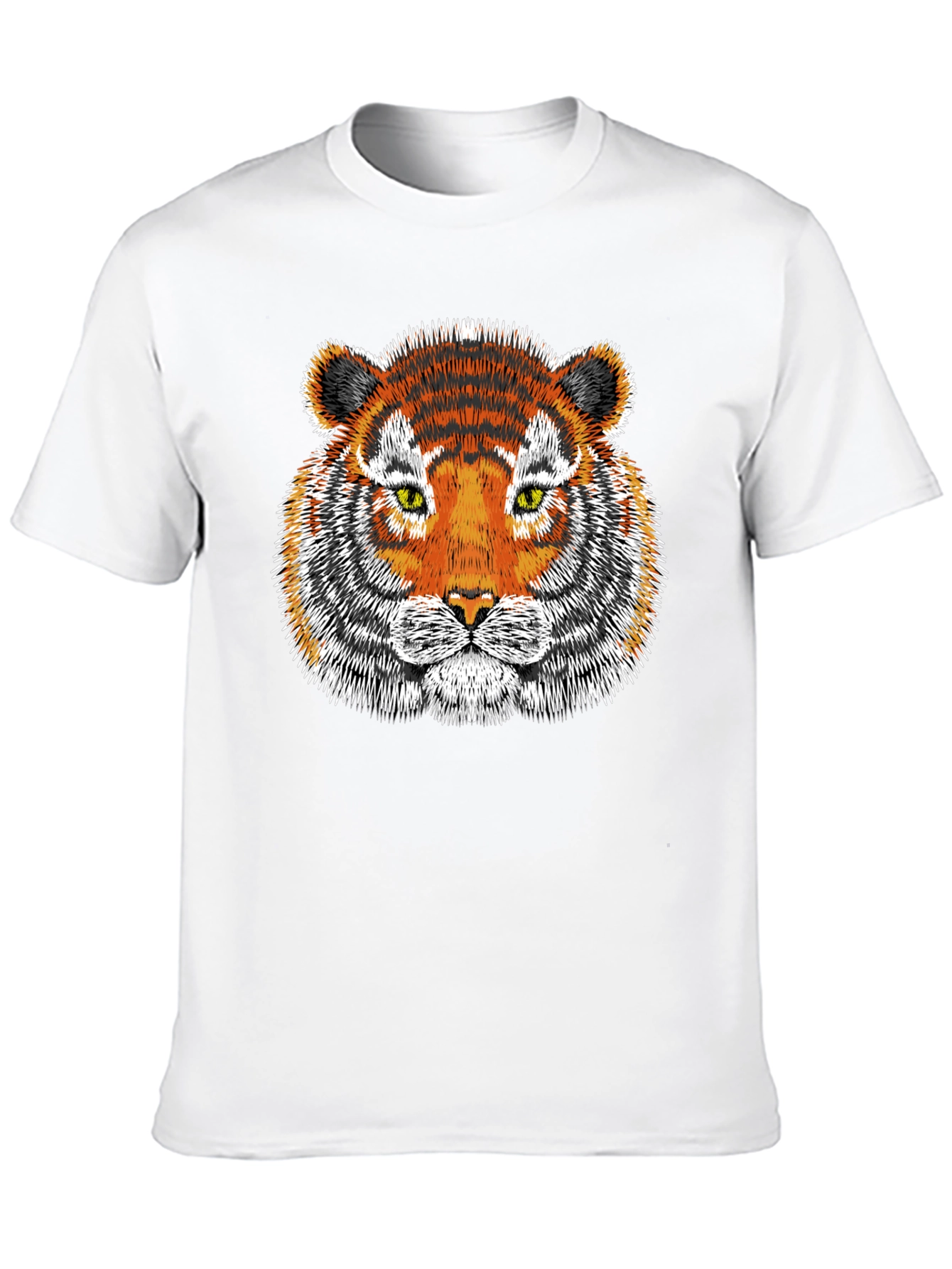 Tiger Graphic Tee - Black Cotton T-Shirt