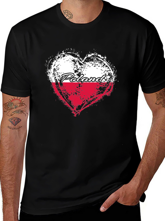 Poland Heart Flag T-Shirt - Show Your Polish Pride!