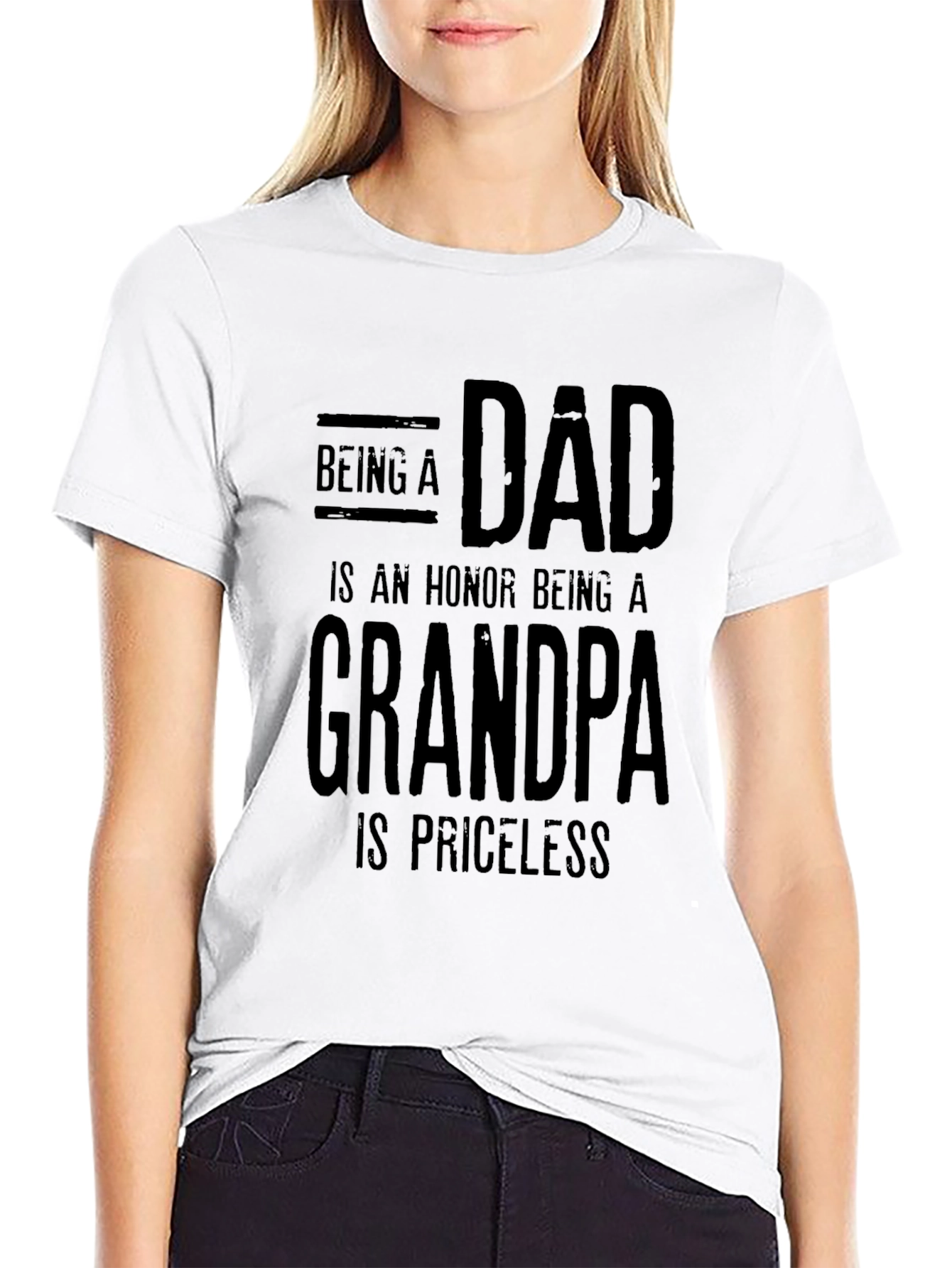 Dad & Grandpa Priceless Black T-Shirt