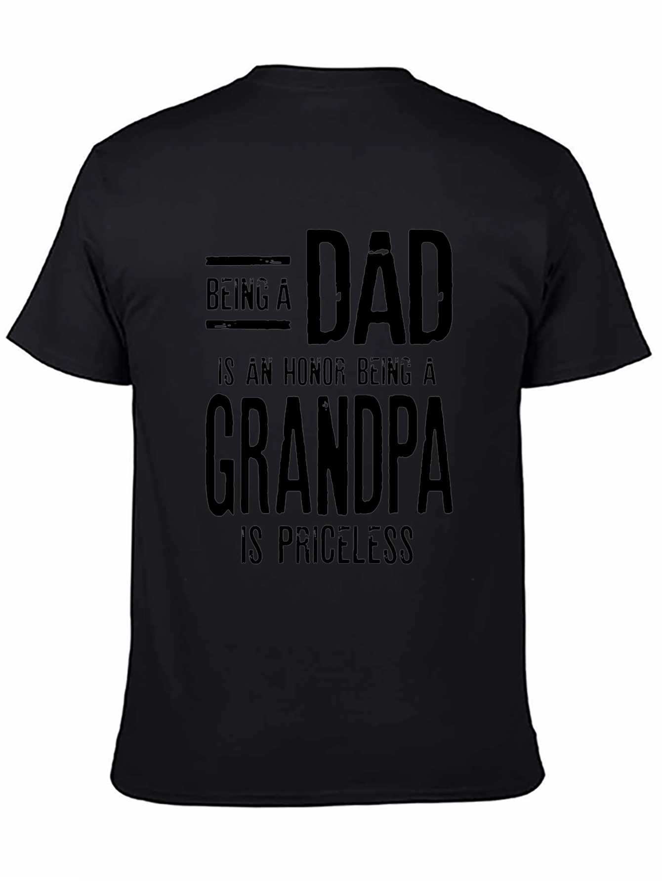 Dad & Grandpa Priceless Black T-Shirt