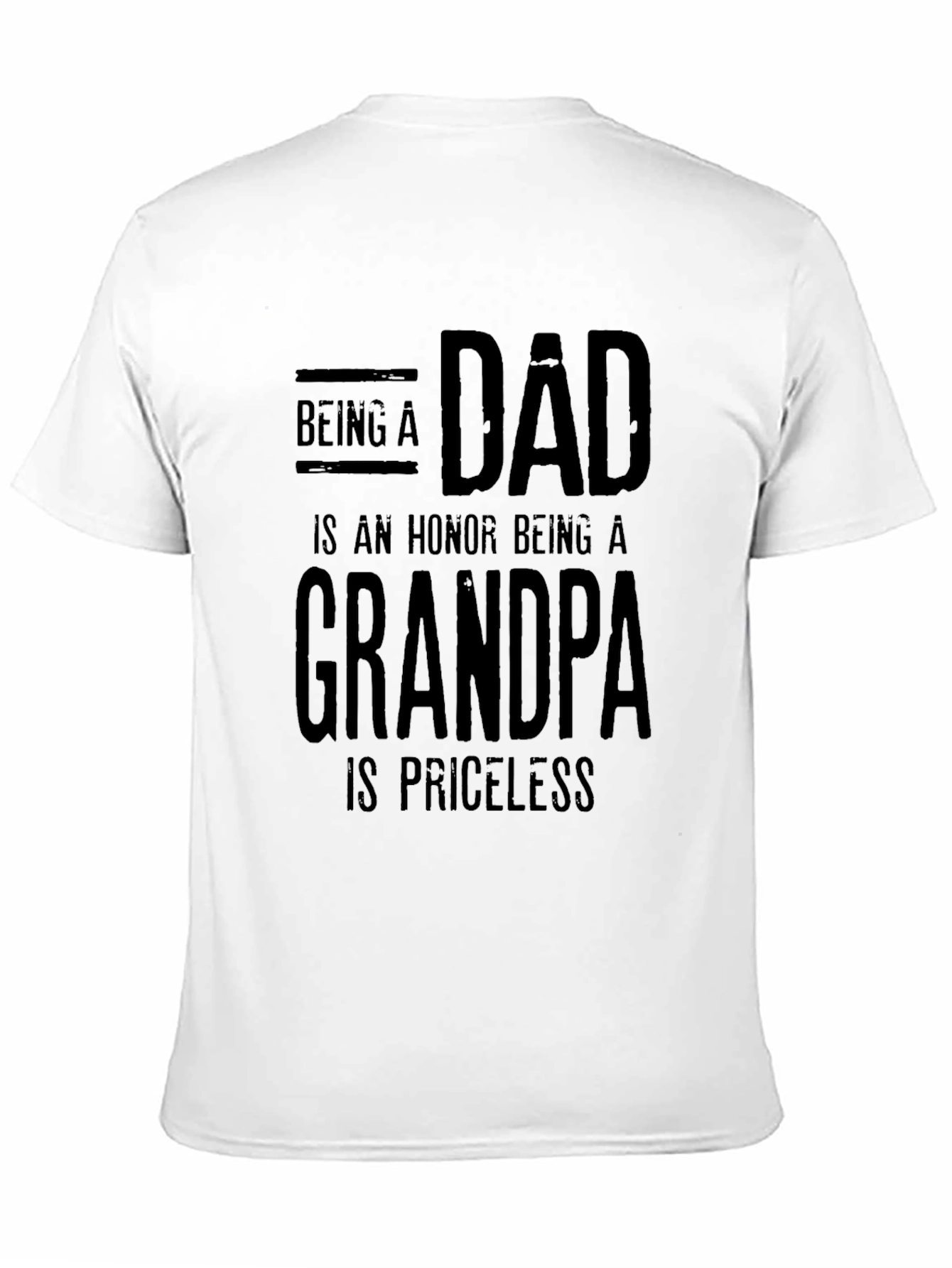 Dad & Grandpa Priceless Black T-Shirt