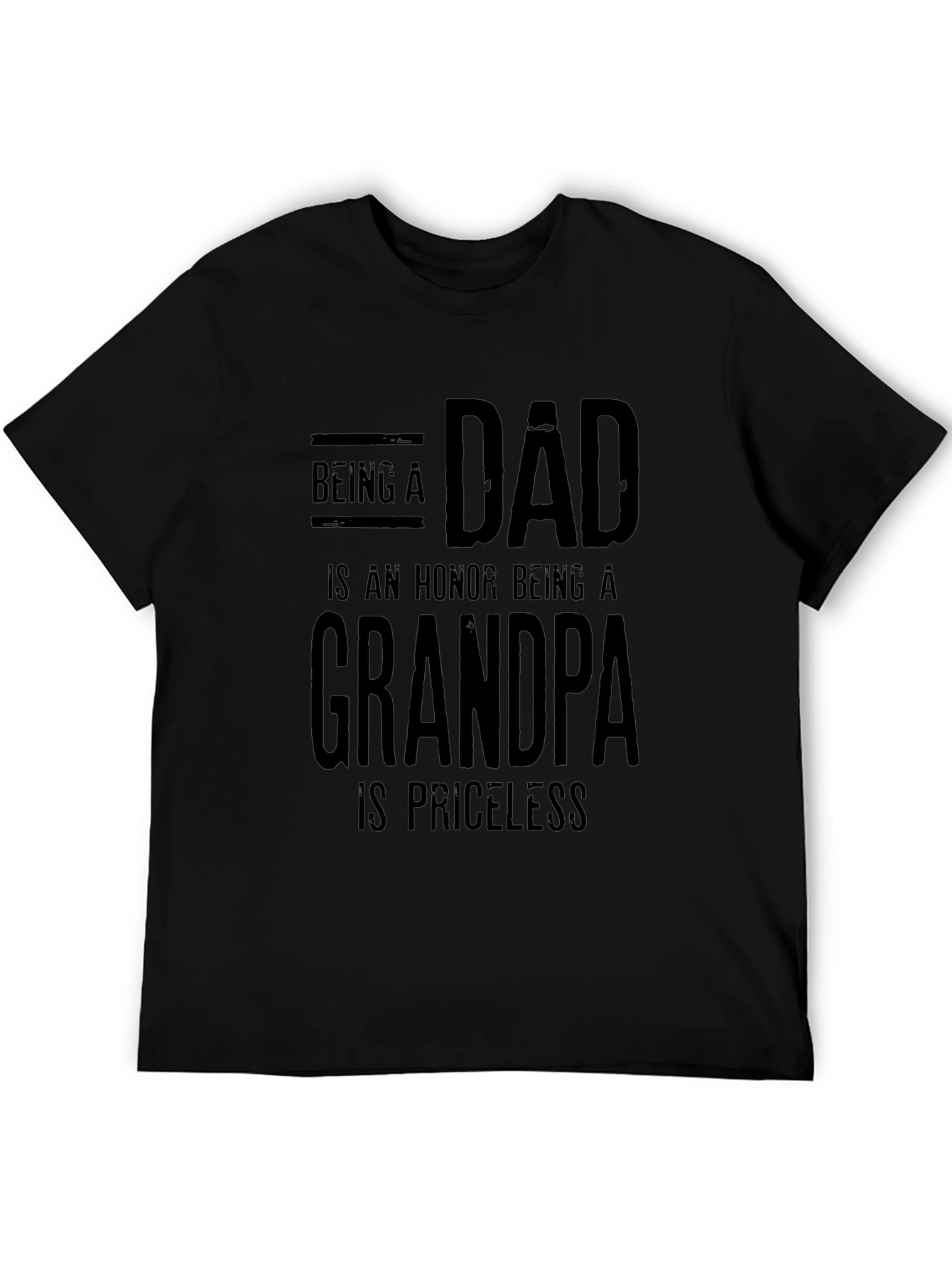 Dad & Grandpa Priceless Black T-Shirt