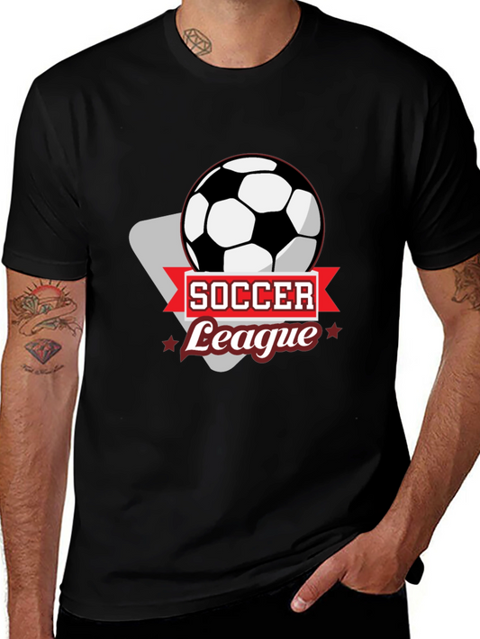 Soccer League T-Shirt - Black Graphic Tee