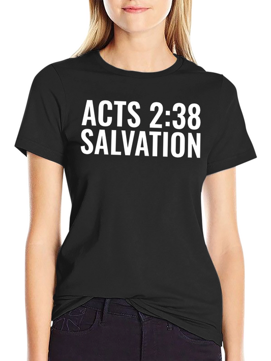 Acts 2:38 Salvation Black Christian T-Shirt