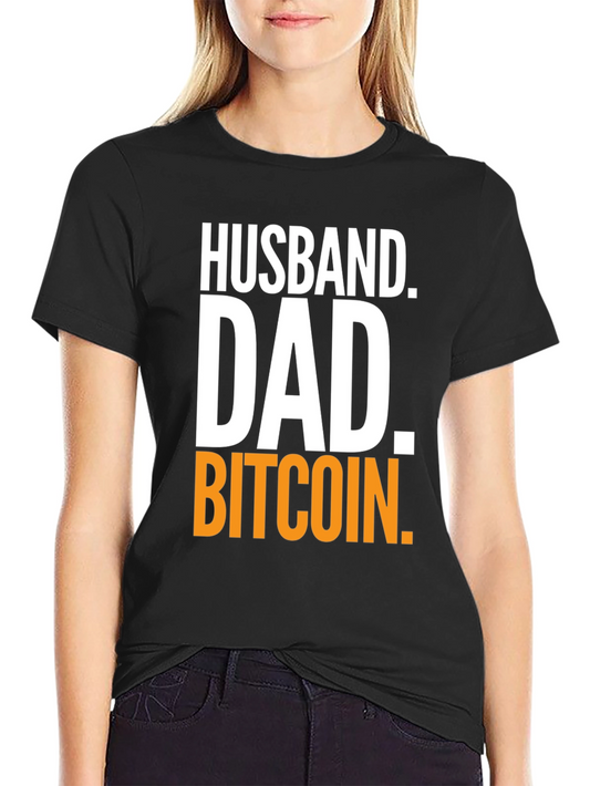 Husband Dad Bitcoin T-Shirt - Crypto Tee for Men