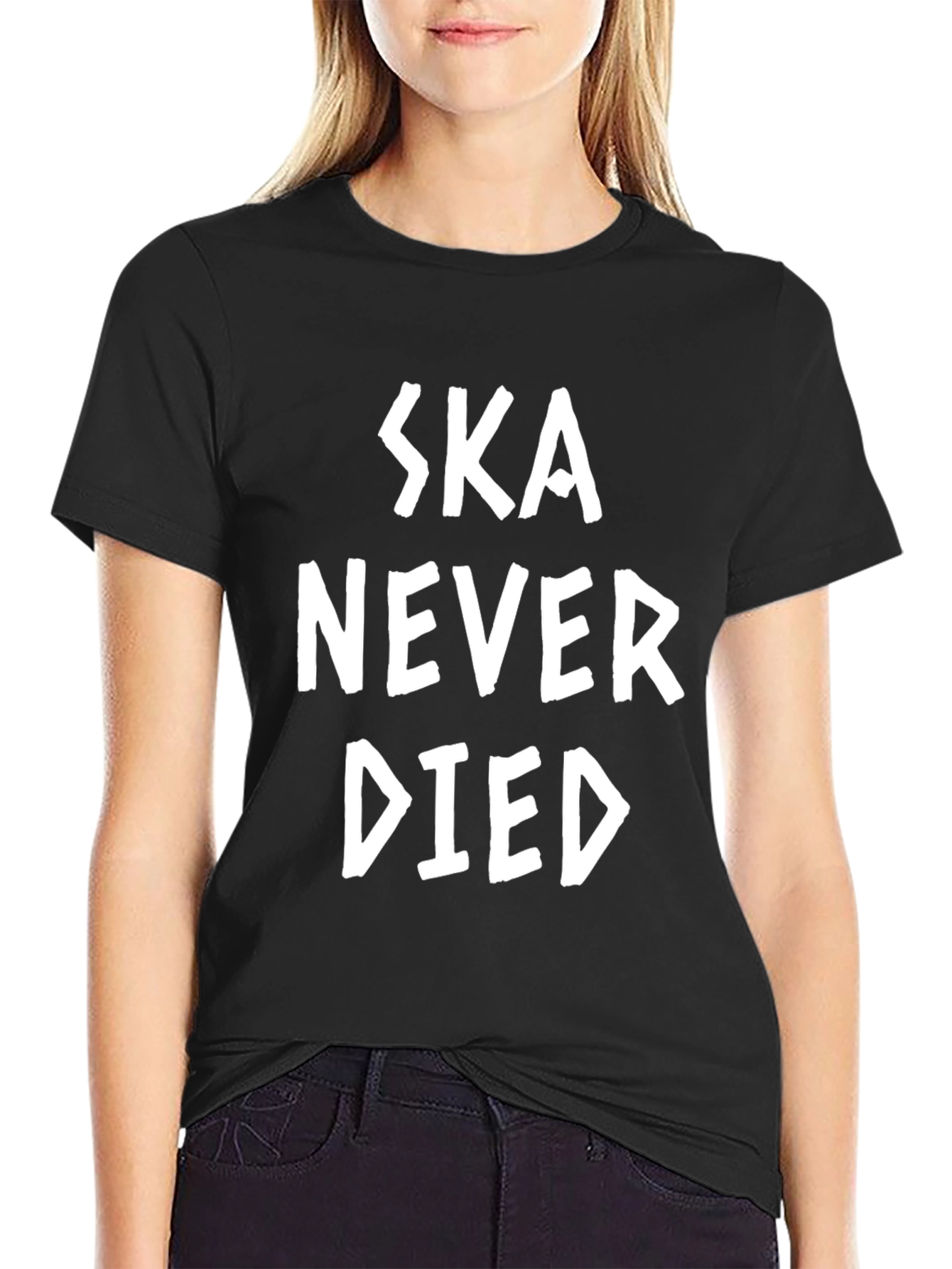 Ska Never Died Graphic Tee - Black Cotton T-Shirt