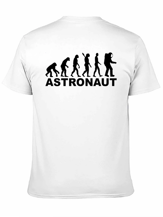 Astronaut Evolution Graphic Black T-Shirt