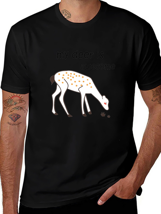 My Deer is Awesome Black T-Shirt