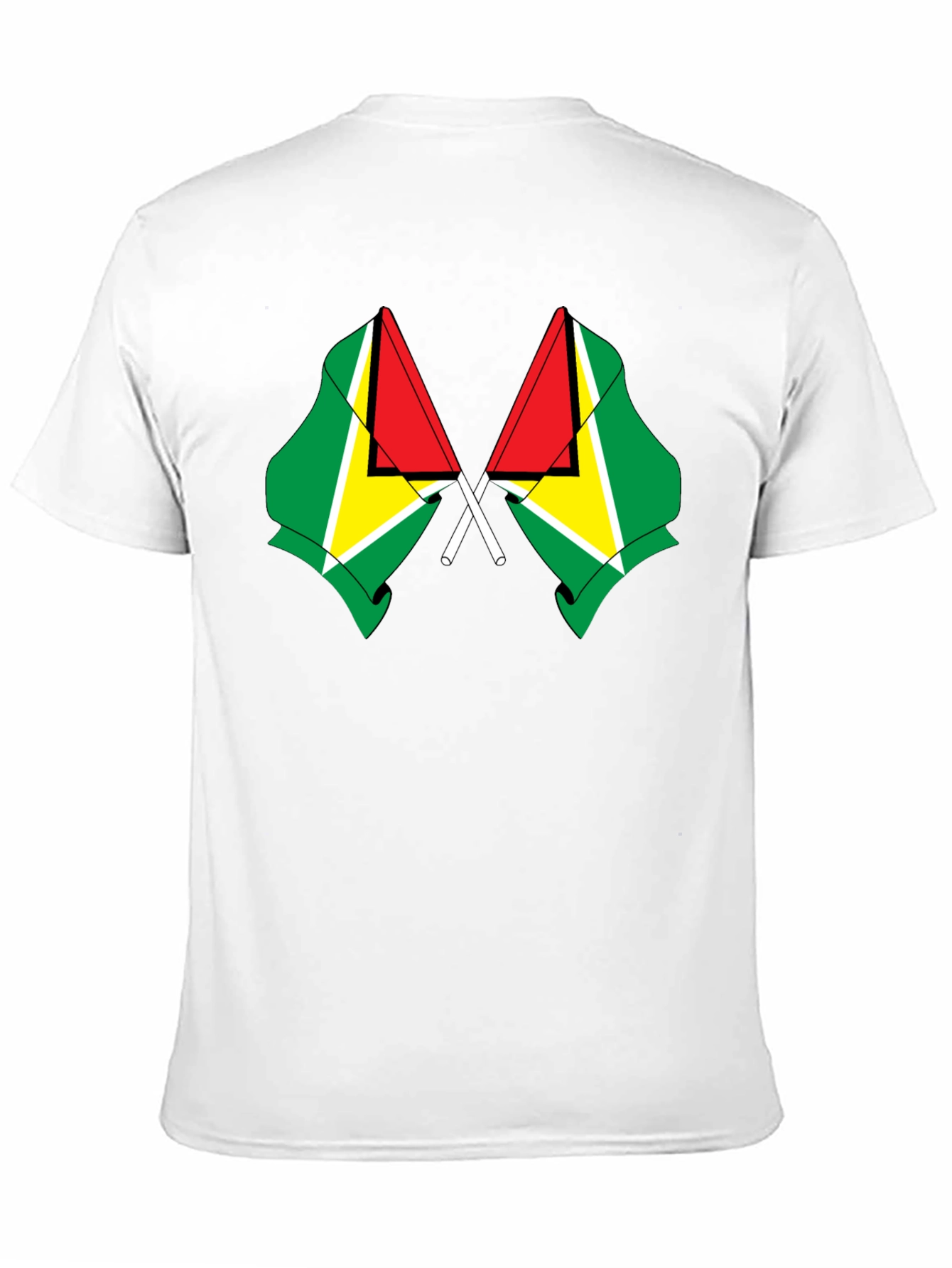 Guyana Flag T-Shirt -  Black Cotton Tee