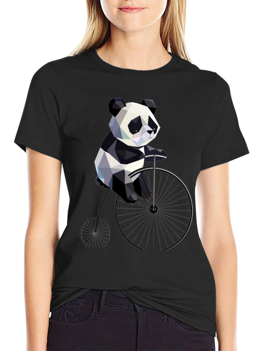 Panda on Bike Graphic Tee