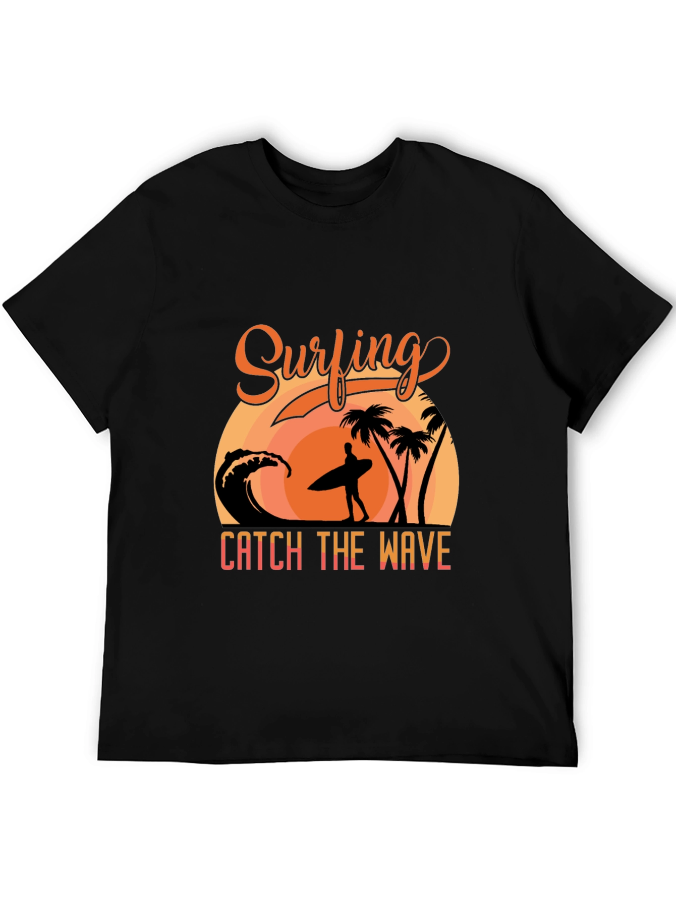 Surfing Graphic T-Shirt - Catch the Wave Design