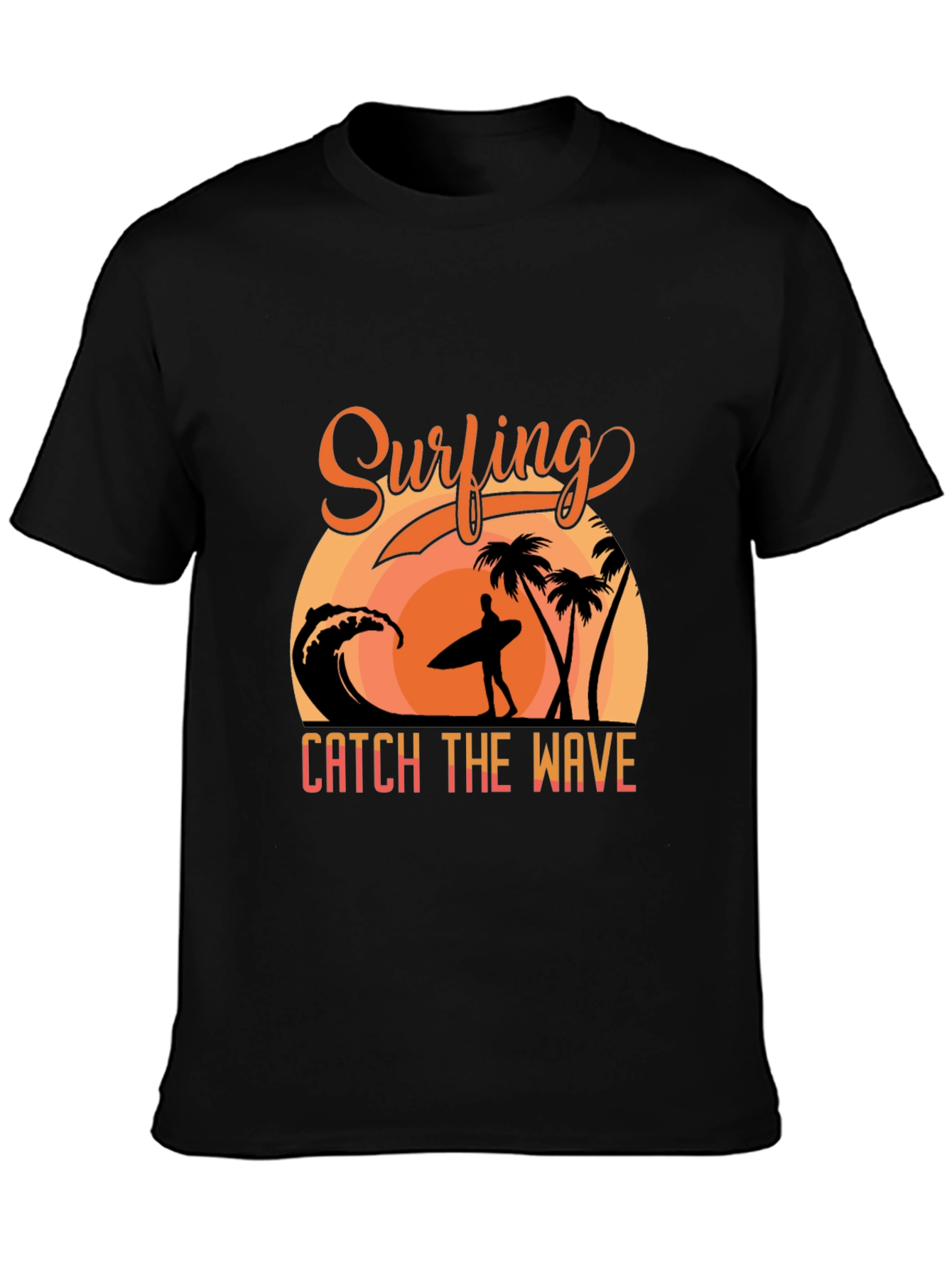 Surfing Graphic T-Shirt - Catch the Wave Design