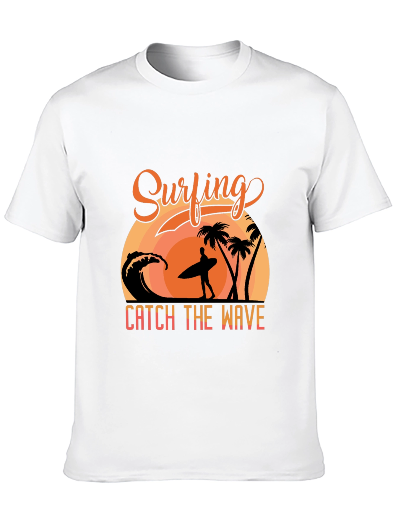 Surfing Graphic T-Shirt - Catch the Wave Design
