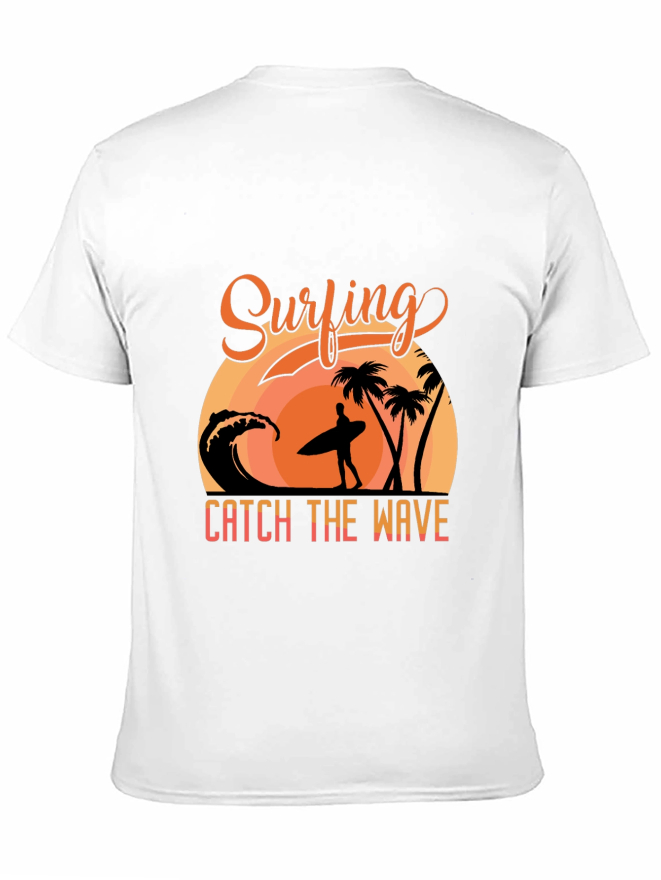 Surfing Graphic T-Shirt - Catch the Wave Design