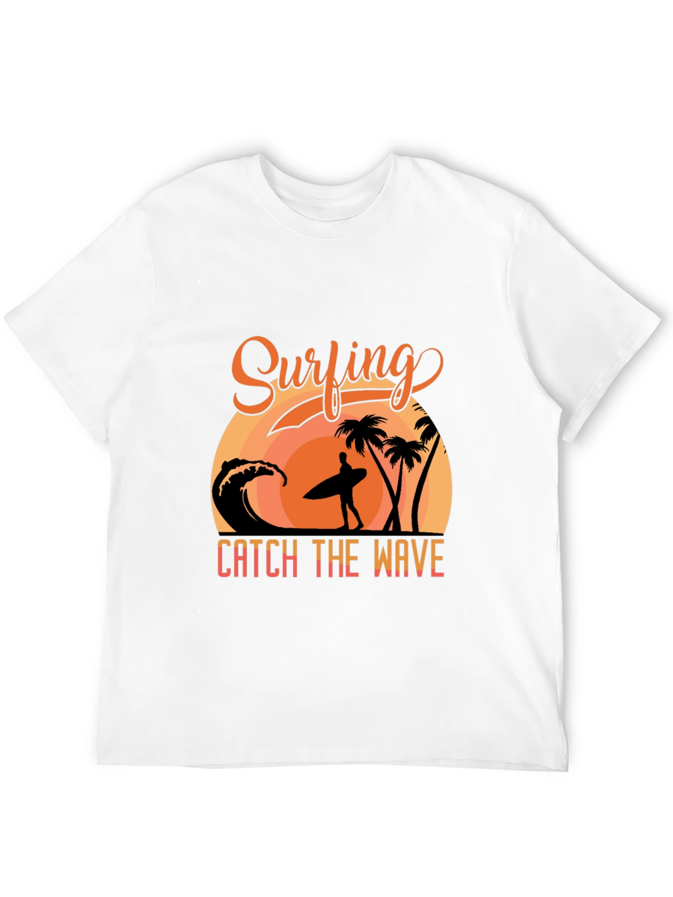 Surfing Graphic T-Shirt - Catch the Wave Design