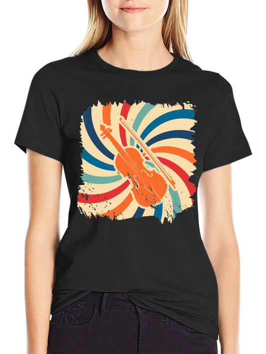 Retro Violin T-Shirt | Vintage Style Music Tee