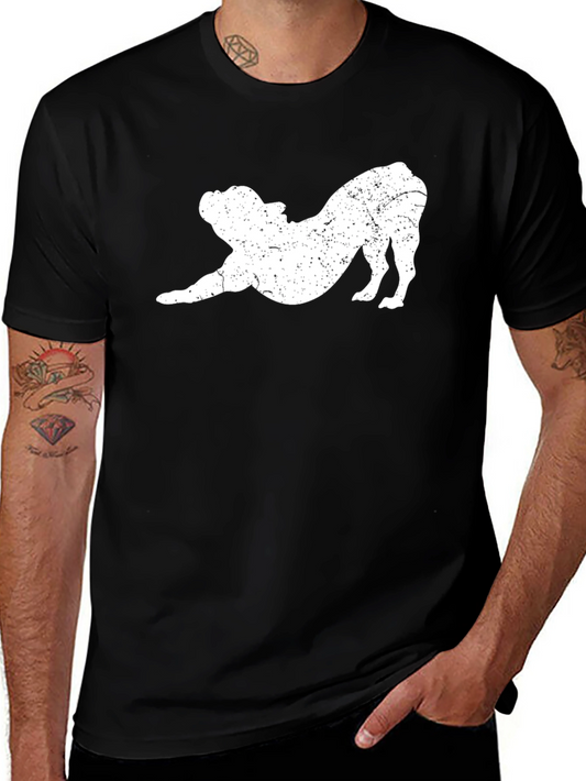 Bulldog Yoga Pose T-Shirt - Black