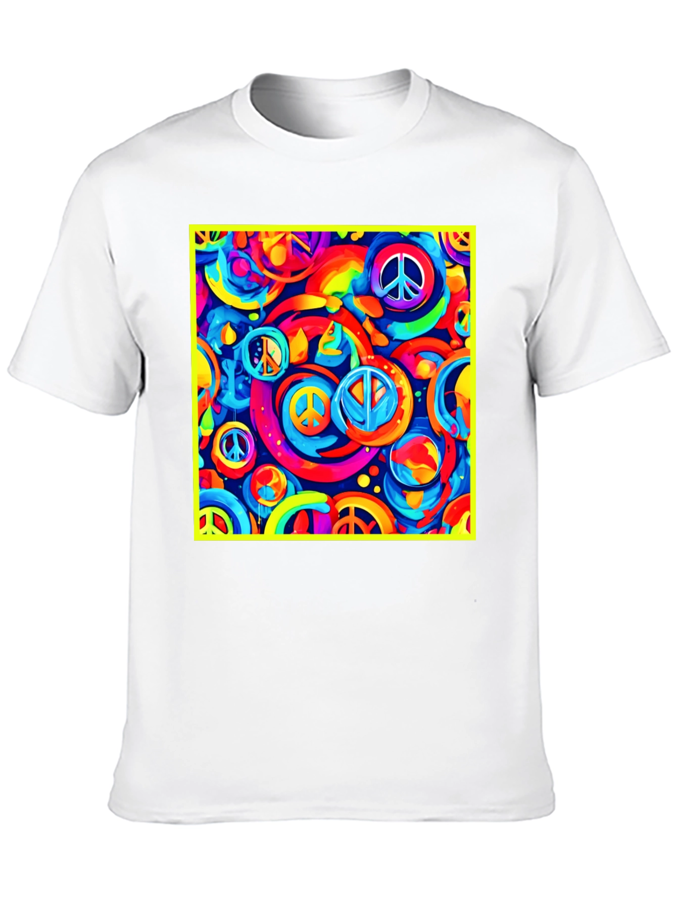 Peace Sign Retro Black T-Shirt