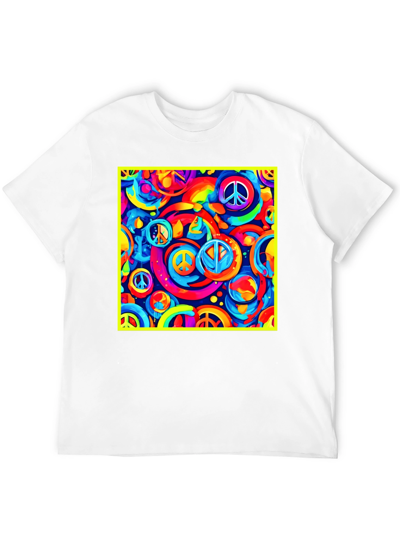 Peace Sign Retro Black T-Shirt