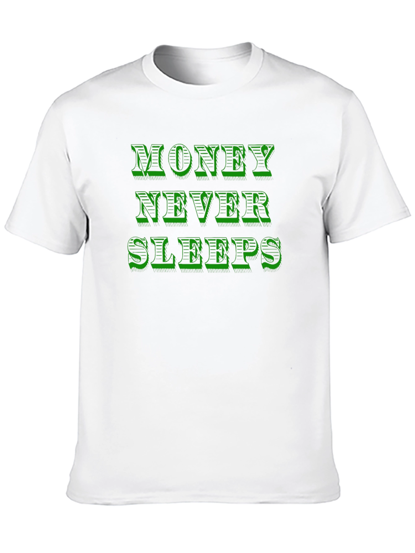 Money Never Sleeps Graphic T-Shirt - Black
