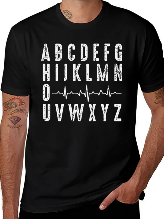 Alphabet Heartbeat Graphic Tee - Unisex