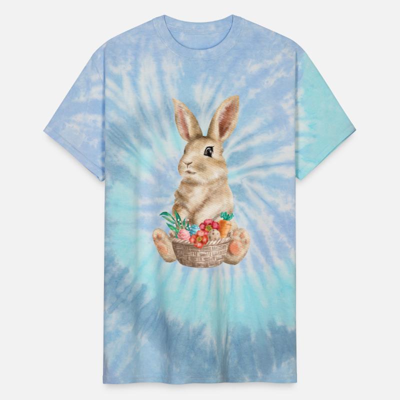 Watercolor Easter Rabbit and Eggs