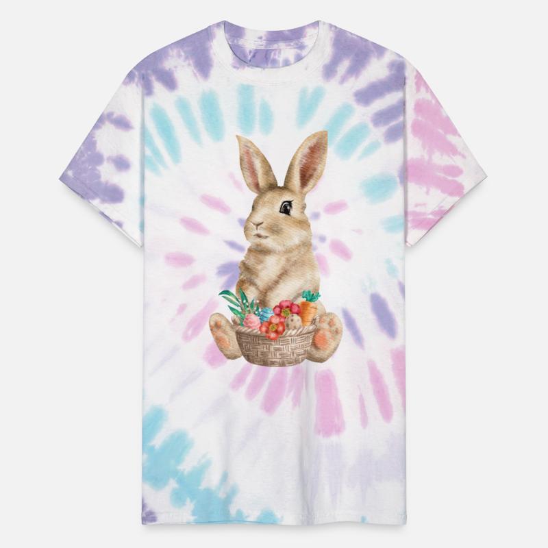 Watercolor Easter Rabbit and Eggs