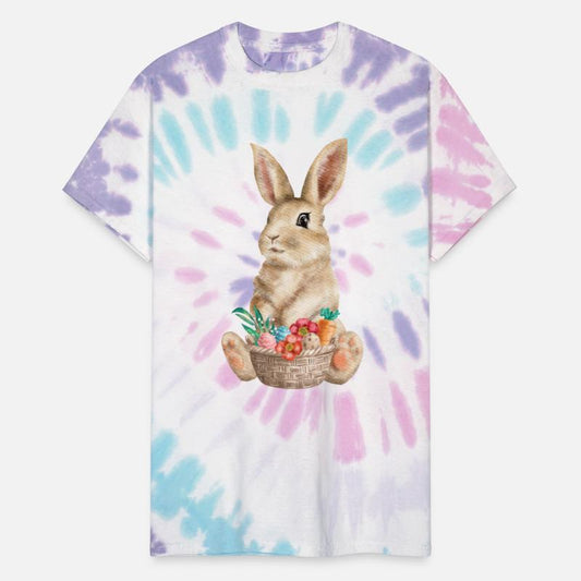 Watercolor Easter Rabbit and Eggs