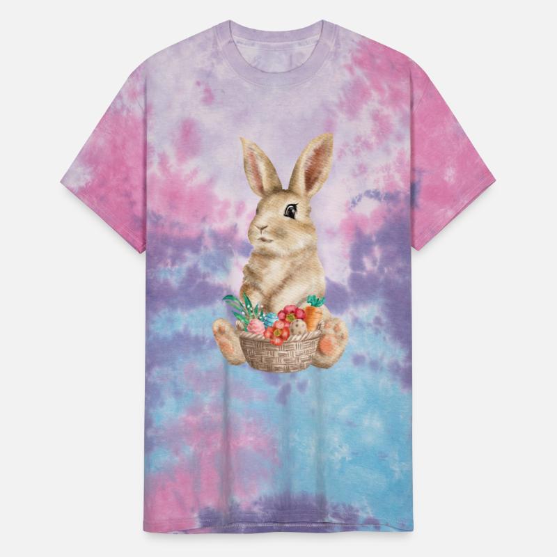 Watercolor Easter Rabbit and Eggs