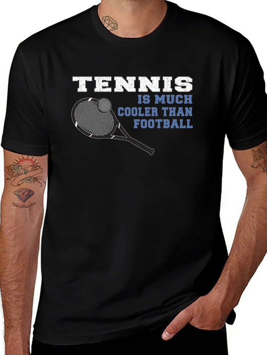 Tennis is Cooler Than Football Graphic T-Shirt